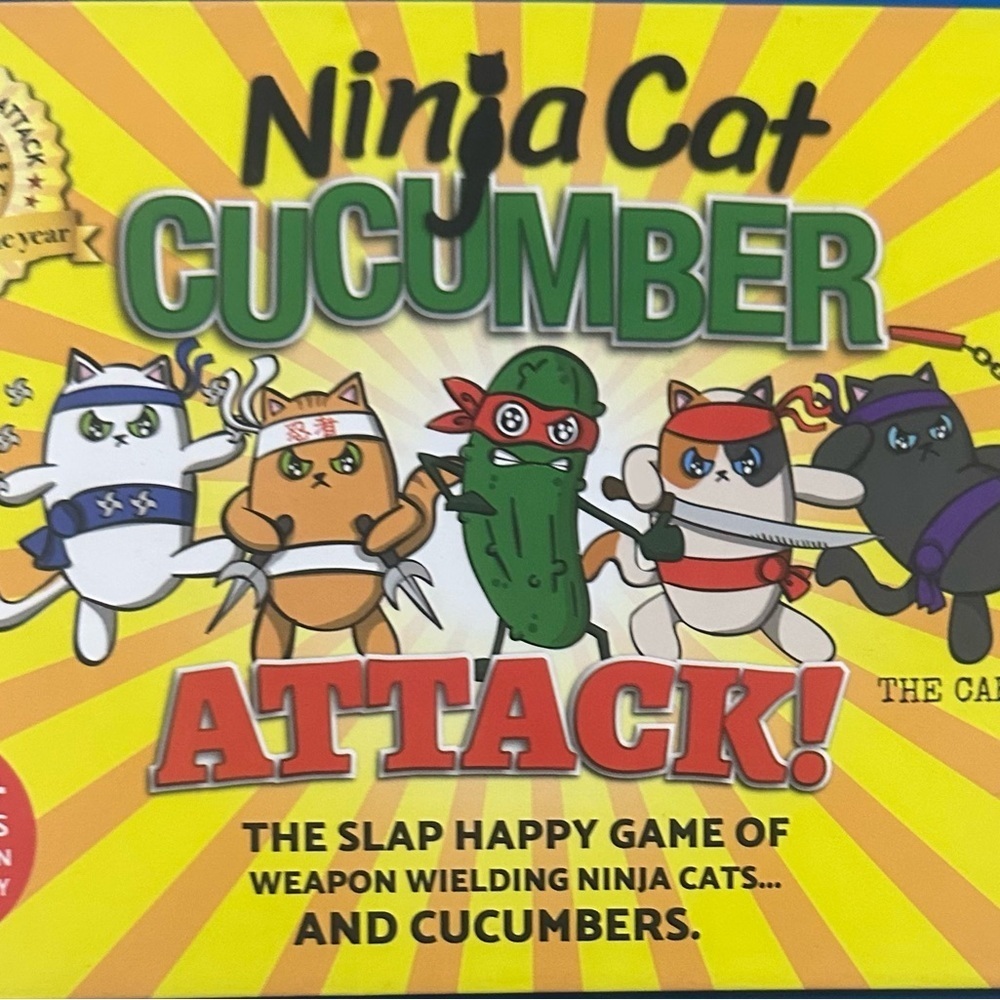 Ninja Cat Cucumber Attack Game. Open Box. Never used. Cards still have plastic